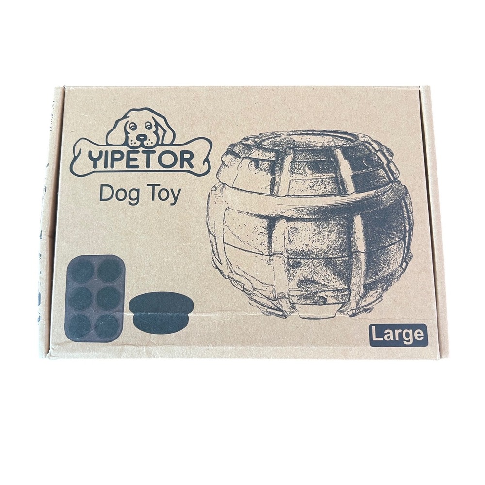 Yipetor Large Treat Dispensing Dog Toy Blue Pupsicle Refillable New Freezable